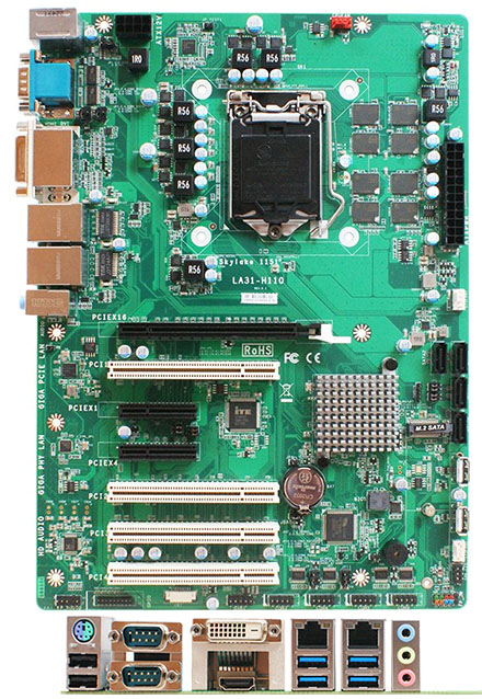 Jetway JLA31-H110-8G ATX (Intel Sockel LGA1151 H110, 2x COM, 2x LAN, <b>8GB RAM onBoard</b>)