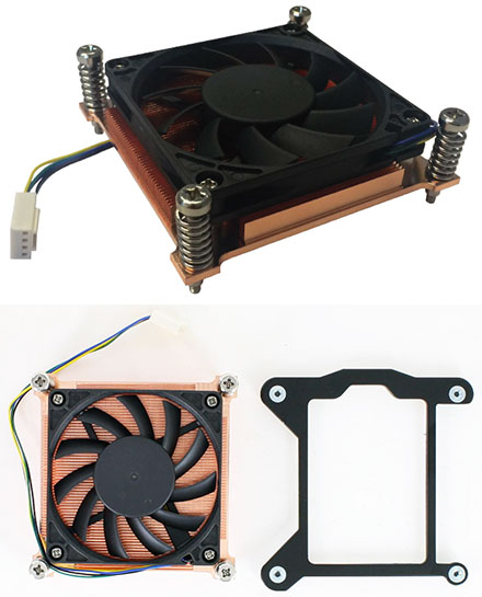 Low Profile heatsink/fan 1U f. Intel socket 115x (1150/1151/1155/1156)